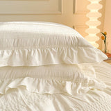 Taooba Ruffled Seersucker Cute Bedding Set