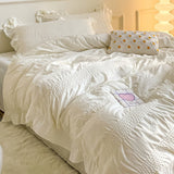 Taooba Ruffled Seersucker Cute Bedding Set