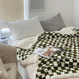 Taooba-Checkered Fluffy Blanket