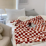 Taooba-Checkered Fluffy Blanket