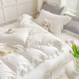 Taooba-Soft Crumpled Ruffle Bedding Set