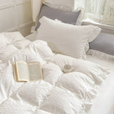 Taooba Soft Crumpled Ruffle Bedding Set