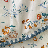 Taooba-Stitched Edge Blue Wildflowers Bedding Set