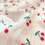 Taooba-Stitched Edge Red Cherries Bedding Set