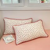 Taooba Stitched Edge Red Cherries Bedding Set