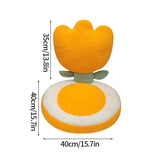 Taooba-Terry Flowers Plush Seat Cushion