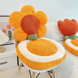 Taooba-Terry Flowers Plush Seat Cushion