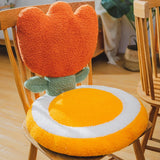 Taooba-Terry Flowers Plush Seat Cushion