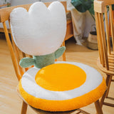 Taooba-Terry Flowers Plush Seat Cushion