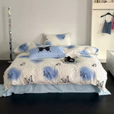 Taooba-Vintage Butterflies Y2K Aesthetic Bedding Set