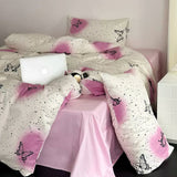 Taooba-Vintage Butterflies Y2K Aesthetic Bedding Set