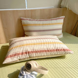 Taooba Vintage Pastel Striped Cotton Bedding Set