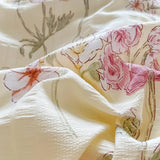 Taooba Watercolor Flowers Print Textured Bedding Set