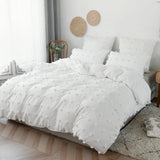 Taooba White Pom Pom Bedding Set