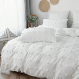 Taooba White Pom Pom Bedding Set