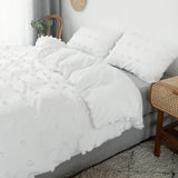 Taooba White Pom Pom Bedding Set