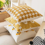 Taooba-Yellow Themed Embroidered Cushion Cover