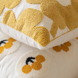 Taooba-Yellow Themed Embroidered Cushion Cover