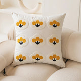 Taooba-Yellow Themed Embroidered Cushion Cover