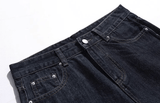 Taooba- 10606 NAVY BLUE STRAIGHT DENIM JEANS