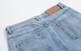 Taooba- 4376 RIPPED STRAIGHT DENIM JEANS