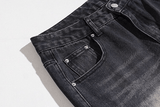 Taooba- 11181 BLACK STRAIGHT DENIM JEANS