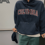 Taooba-6236 COLUMBIA LETTERED PULLOVER HOODIE