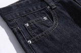 Taooba- 10606 NAVY BLUE STRAIGHT DENIM JEANS